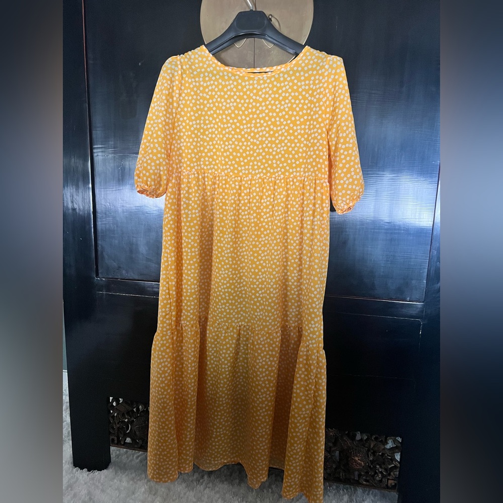 Spring/ Summer Yellow and White Daisy Maxi Dress